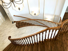 Photograph of curved ballustrade