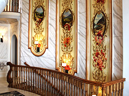 Photograph of curved stair ballustrade