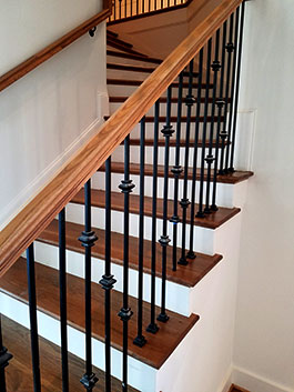 Photograph of straight stair ballustrade