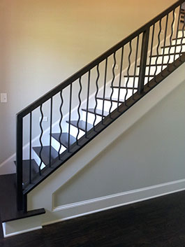Photograph of straight stair and starter step